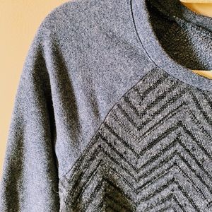 Blue and gray sweater